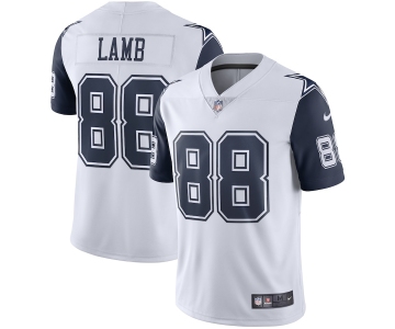 Mens Womens Youth Kids Dallas Cowboys #88 CeeDee Lamb White Stitched NFL Limited Rush Jersey