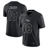 Mens Womens Youth Kids Denver Broncos #10 Jerry Jeudy Black RFLCTV Limited Jersey