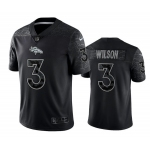 Mens Womens Youth Kids Denver Broncos #3 Russell Wilson Black Reflective Limited Stitched Football Jersey