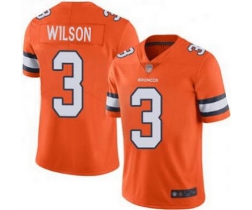 Mens Womens Youth Kids Denver Broncos #3 Russell Wilson Orange Alternate Vapor Limited Jersey