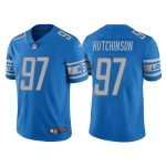 Mens Womens Youth Kids Detroit Lions #97 Aidan Hutchinson Blue Vapor Untouchable Limited Stitched Jersey