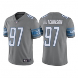 Mens Womens Youth Kids Detroit Lions #97 Aidan Hutchinson Gray Vapor Untouchable Limited Stitched Jersey