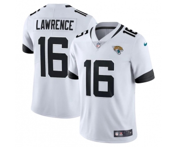 Mens Womens Youth Kids Jacksonville Jaguars #16 Trevor Lawrence White Vapor Limited Jersey