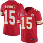 Mens Womens Youth Kids Kansas City Chiefs #15 Patrick Mahomes Red Super Bowl LVII Patch Vapor Jersey