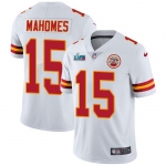 Mens Womens Youth Kids Kansas City Chiefs #15 Patrick Mahomes White Super Bowl LVII Patch Stitched Vapor Untouchable Limited Jersey