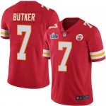 Mens Womens Youth Kids Kansas City Chiefs #7 Harrison Butker Red Team Color Super Bowl LVII Patch Vapor Untouchable Limited Jersey