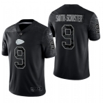 Mens Womens Youth Kids Kansas City Chiefs #9 JuJu Smith-Schuster Black Reflective Limited Stitched Football Jersey