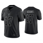 Mens Womens Youth Kids Las Vegas Raiders #17 Davante Adams Reflective Limited Black Jersey