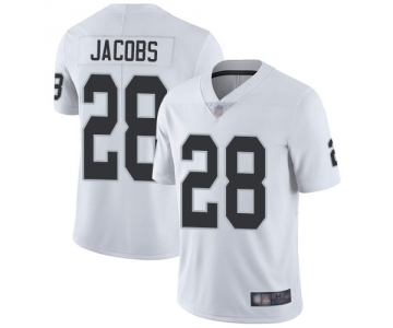 Mens Womens Youth Kids Las Vegas Raiders #28 Josh Jacobs Vapor Limited White Jersey