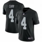 Mens Womens Youth Kids Las Vegas Raiders #4 Derek Carr Vapor Limited Black Jersey