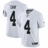 Mens Womens Youth Kids Las Vegas Raiders #4 Derek Carr Vapor Limited White Jersey