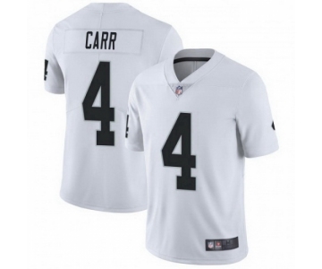 Mens Womens Youth Kids Las Vegas Raiders #4 Derek Carr Vapor Limited White Jersey