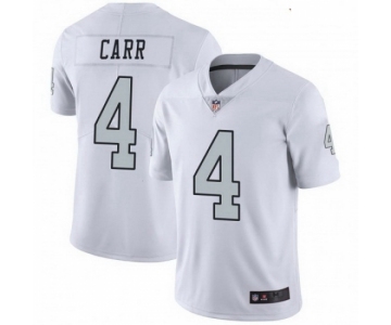 Mens Womens Youth Kids Las Vegas Raiders #4 Derek Carr White Alternate Vapor Limited Jersey