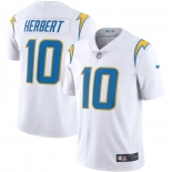 Mens Womens Youth Kids Los Angeles Chargers #10 Justin Herbert Nike White Vapor Limited Jersey