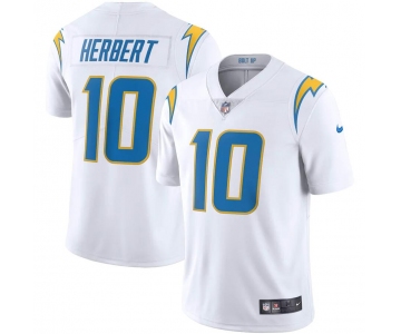 Mens Womens Youth Kids Los Angeles Chargers #10 Justin Herbert Nike White Vapor Limited Jersey