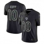 Mens Womens Youth Kids Los Angeles Rams #10 Cooper Kupp Black Reflective Limited Stitched Football Jersey