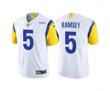 Mens Womens Youth Kids Los Angeles Rams #5 Jalen Ramsey White Vapor Untouchable Limited Jersey