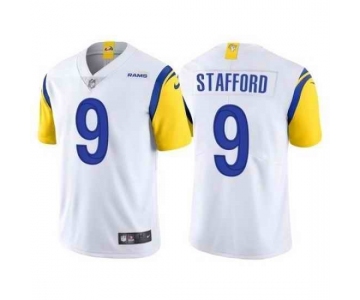 Mens Womens Youth Kids Los Angeles Rams #9 Matthew Stafford White Vapor Untouchable Limited Jersey