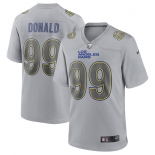 Mens Womens Youth Kids Los Angeles Rams #99 Aaron Donald Nike Gray Atmosphere Fashion Game Jersey