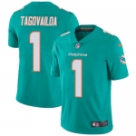 Mens Womens Youth Kids Miami Dolphins #1 Tua Tagovailoa Nike Aqua Vapor Untouchable Limited Jersey