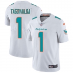 Mens Womens Youth Kids Miami Dolphins #1 Tua Tagovailoa Nike White Vapor Untouchable Limited Jersey