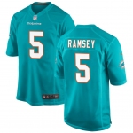 Mens Womens Youth Kids Miami Dolphins #5 Jalen Ramsey Aqua Stitched Game Jersey