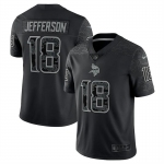 Mens Womens Youth Kids Minnesota Vikings #18 Justin Jefferson Nike Black Retired Player RFLCTV Limited Jersey