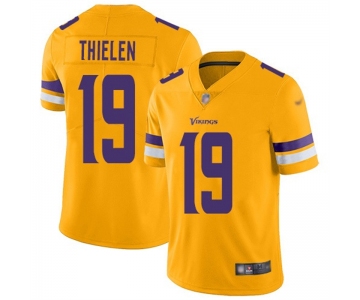 Mens Womens Youth Kids Minnesota Vikings #19 Adam Thielen Nike Gold Inverted Legend Jersey