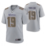 Mens Womens Youth Kids Minnesota Vikings #19 Adam Thielen Nike Gray Atmosphere Fashion Game Jersey