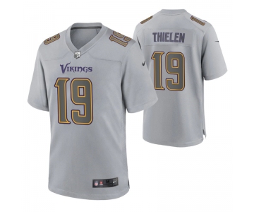 Mens Womens Youth Kids Minnesota Vikings #19 Adam Thielen Nike Gray Atmosphere Fashion Game Jersey