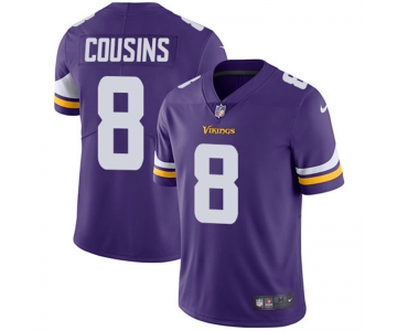 Mens Womens Youth Kids Minnesota Vikings #8 Kirk Cousins Nike Purple Vapor Untouchable Limited Jersey