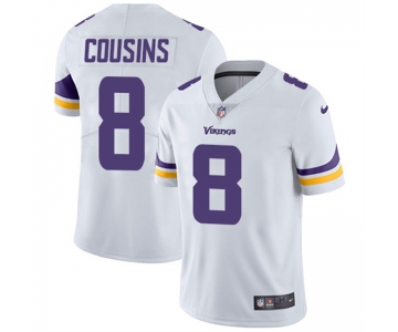 Mens Womens Youth Kids Minnesota Vikings #8 Kirk Cousins Nike White Vapor Untouchable Limited Jersey