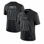 Mens Womens Youth Kids New England Patriots #10 Mac Jones Black Reflective Limited Football Jersey