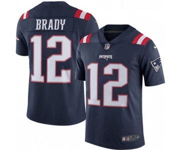 Mens Womens Youth Kids New England Patriots #12 Tom Brady Navy Blue Rush Vapor Jersey