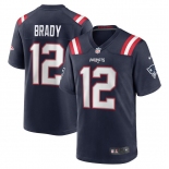 Mens Womens Youth Kids New England Patriots #12 Tom Brady Navy Retired Game Jersey