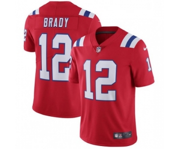 Mens Womens Youth Kids New England Patriots #12 Tom Brady Red Alternate Vapor Untouchable Limited Player Jersey