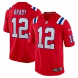 Mens Womens Youth Kids New England Patriots #12 Tom Brady Red Retired Game Jersey
