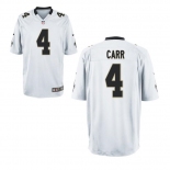Mens Womens Youth Kids New Orleans Saints #4 Derek Carr White Stitched Player Game Jersey