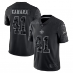 Mens Womens Youth Kids New Orleans Saints #41 Alvin Kamara Black RFLCTV Limited Jersey