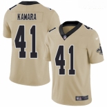 Mens Womens Youth Kids New Orleans Saints #41 Alvin Kamara Gold Stitched Football Limited Inverted Legend Jersey