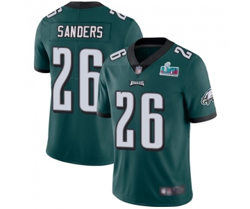 Mens Womens Youth Kids Philadelphia Eagles #26 Miles Sanders Green Super Bowl LVII Patch Stitched Limited Rush Jersey