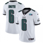 Mens Womens Youth Kids Philadelphia Eagles #6 DeVonta Smith White Super Bowl LVII Patch Stitched Vapor Untouchable Limited Jersey