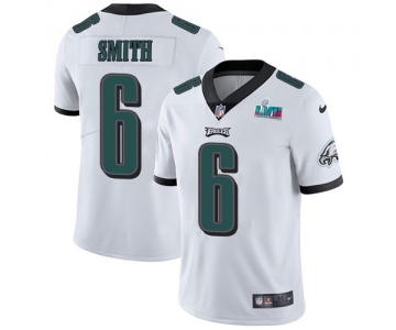 Mens Womens Youth Kids Philadelphia Eagles #6 DeVonta Smith White Super Bowl LVII Patch Stitched Vapor Untouchable Limited Jersey