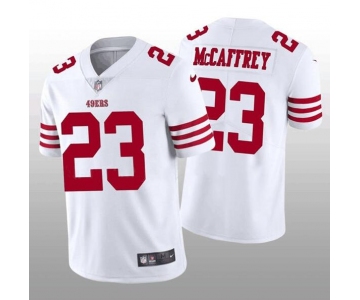 Mens Womens Youth Kids San Francisco 49ers #23 Christian McCaffrey New Nike White Vapor Limited Jersey