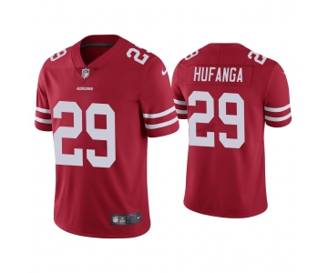 Mens Womens Youth Kids San Francisco 49ers #29 Talanoa Hufanga Nike Scarlet Vapor Limited Jersey