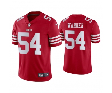 Mens Womens Youth Kids San Francisco 49ers #54 Fred Warner Nike Scarlet Vapor Limited Jersey