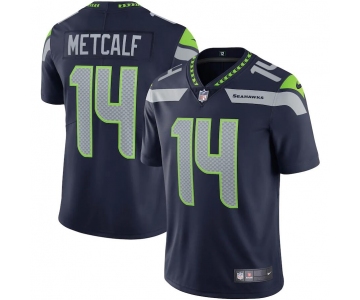 Mens Womens Youth Kids Seattle Seahawks #14 DK Metcalf Nike Navy Vapor Limited Jersey