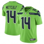 Mens Womens Youth Kids Seattle Seahawks #14 DK Metcalf Nike Neon Green Vapor Limited Player Jersey