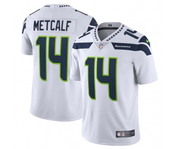 Mens Womens Youth Kids Seattle Seahawks #14 DK Metcalf Nike White Vapor Limited Jersey