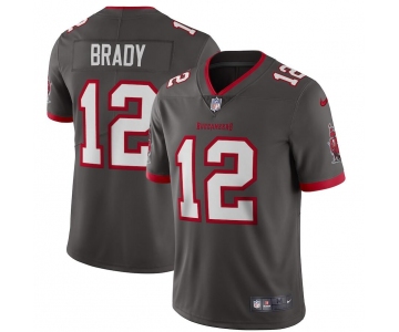 Mens Womens Youth Kids Tampa Bay Buccaneers #12 Tom Brady Nike Grey Vapor Untouchable Limited Jersey